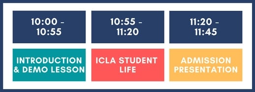 iCLA Open Campus AM Schedule